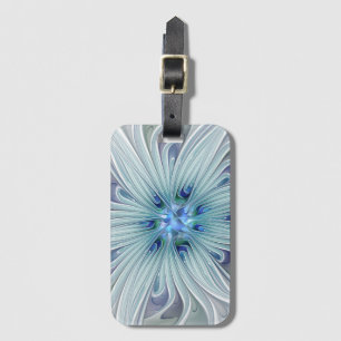 Blumenpracht abstrakt modern blaue Pastellblume Gepäckanhänger