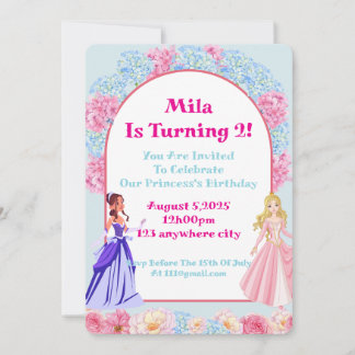 Blumenprinzessin Geburtstagsveranstaltung Einladung