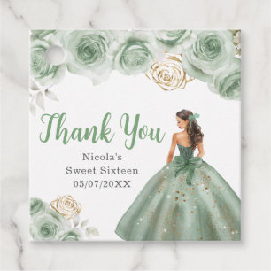 Blumenprinzessin in einem grünen Kleid Sweet Sixte Geschenkanhänger