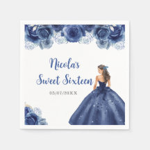 BlumenPrinzessin in Navy Blue Dress 16 . Geburtsta