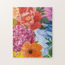 Blumenpuzzle - farbenfroh