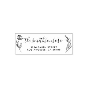 Blumenrahmen Botanische Unterschrift Neue Adresse Permastempel