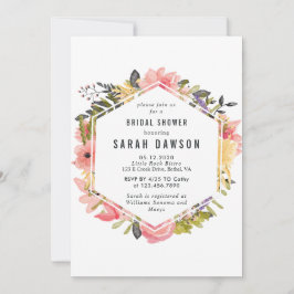 Blumenrahmen Bridal Dusche Einladung