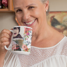 Blumenrahmen - Die beste Oma-FotoCollage der Welt Kaffeetasse