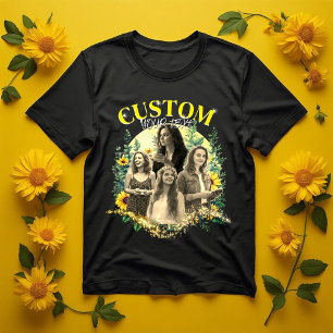 Blumenrahmen individuell gestaltetes Bild-Shirt T-Shirt