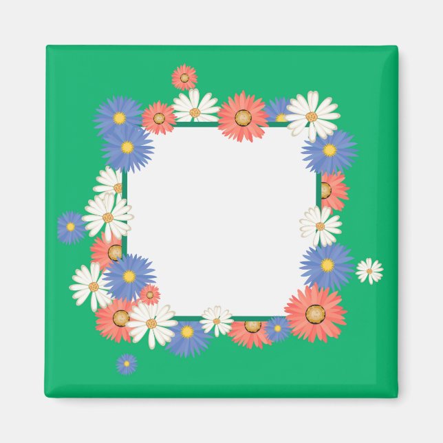 Blumenrahmen Magnet (Vorne)
