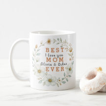 Blumenrahmen mit I Liebe You & Children's Names -