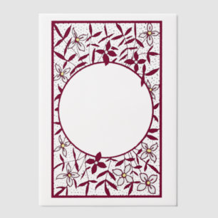 Blumenrahmen mit Kreisfenster