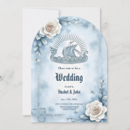 Blumenrahmen mit Rose und keltisches Design. Einladung