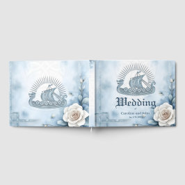 Blumenrahmen mit Rose und keltisches Design. Gästebuch
