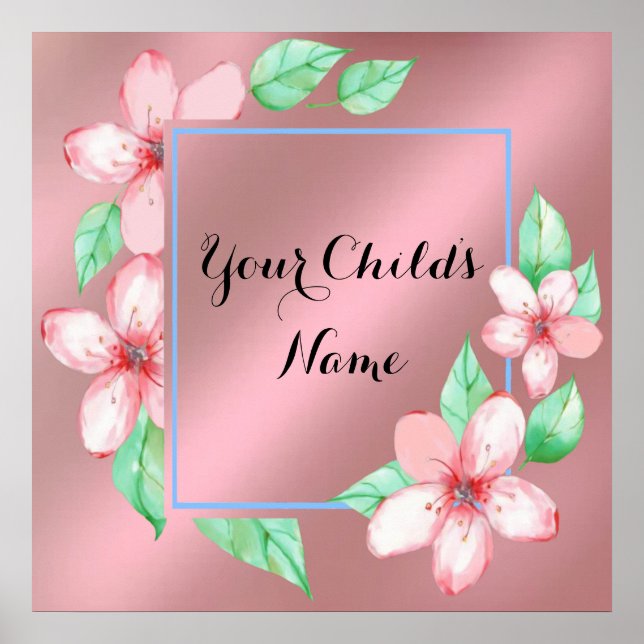 Blumenrahmen Poster (Vorne)