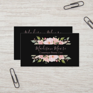 Blumenrahmen-Rose Visitenkarte