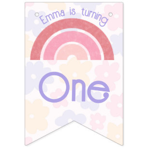 Blumenrainbogen Birthday Bunting Banner