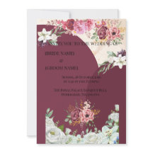BLUMENRAND Indische Hochzeitseinladung