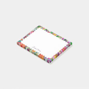 Blumenrand-Schreibwaren mit Bogenmuster Post-it Klebezettel