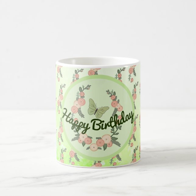Blumenranke Kaffeetasse (Mittel)
