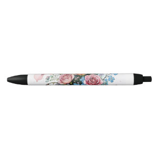 Blumenrankenmuster – sanfte Wasserfarbe-Boho-Kunst Kugelschreiber