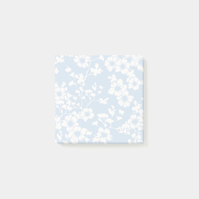 Blumenrankgitter - Pulverblau Post-it Klebezettel (Vorderseite)