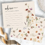 Blumenratenkarte<br><div class="desc">Diese stilvolle und elegante Floral Wedding Advice Card bietet wunderschöne, handbemalte Aquarellfarben-Wildblumen in einem hübschen Bouquet, das sich ideal für den Frühling, den Sommer oder für Hochzeiten im Herbst eignet. Finden Sie passende Artikel in der Boho Wildblume Wedding Collection.</div>