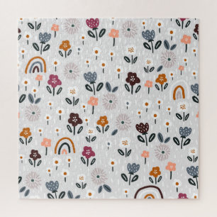 Blumenrauschen: Handgezeichnete Nahtlose Textur