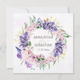 *~* Blumenreath Boho QR UAWG AR12 Hochzeit Einladung