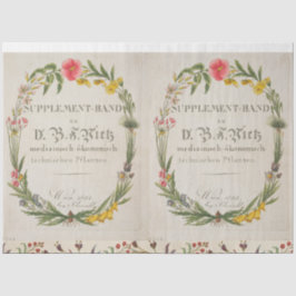 Blumenreath Botanisches Gewebe Seidenpapier