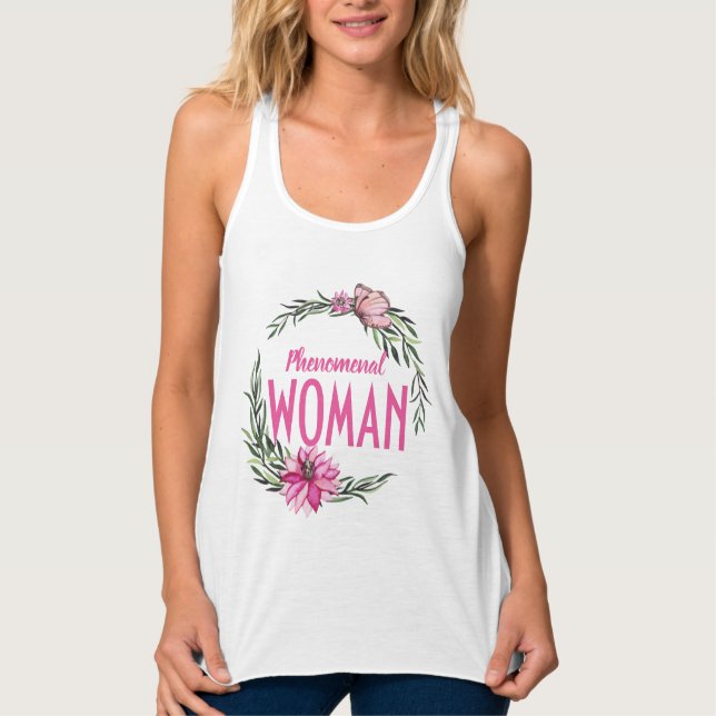 Blumenreath - Phänomenale Frau Tank Top (Vorderseite)