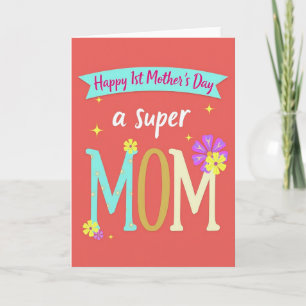 Blumenreicher Super-Mom-Tages-Karte Karte