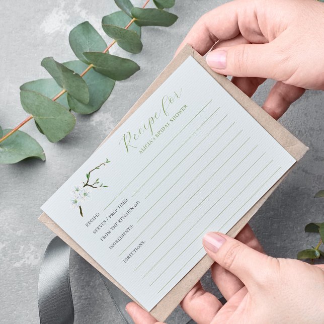 Blumenrezept aus duftendem blühendem Brautparty Begleitkarte (Von Creator hochgeladen)