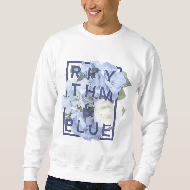 Blumenrhythmus-u. Blau-Logo-Sweatshirt Sweatshirt (Vorderseite)