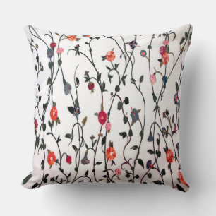 Blumenrinde Coral Pink Blauer Weibchen Kissen