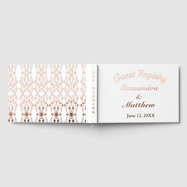 Blumenrinde Rose Goldmedaille Gästebuch (Voll)