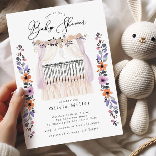 Blumenrippe Kinderdusche Einladung