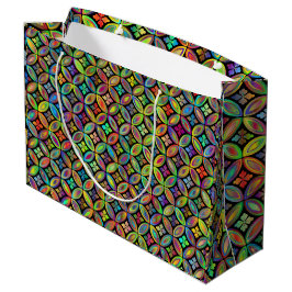 Blumenrismatische, mehrfarbige Geschenktasche Große Geschenktüte