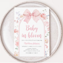 Blumenrosa Baby in Bloom Baby Dusche