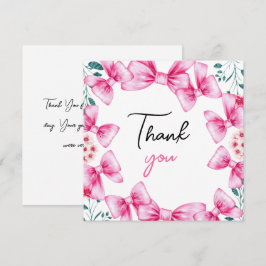 Blumenrosa Bow Coquette Sweet 16 Birthday Dankeskarte