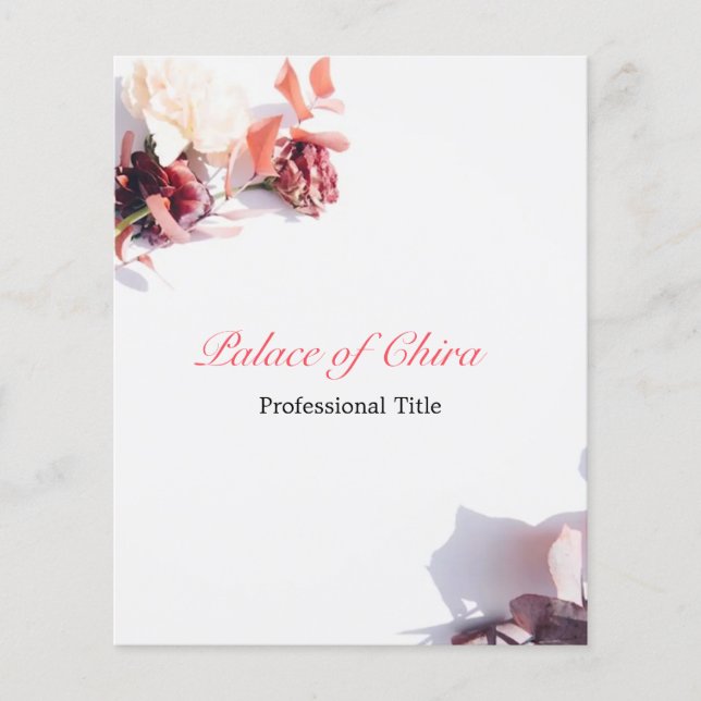 Blumenrosa Flyer (Vorne)