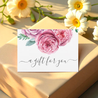 Blumenrosa Geschenkgutschein