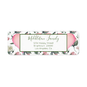 Blumenrosa Herz Modern Personal