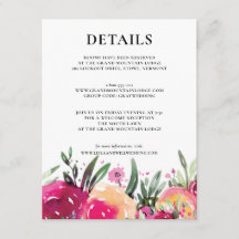 Blumenrosa Hochzeitsdetails