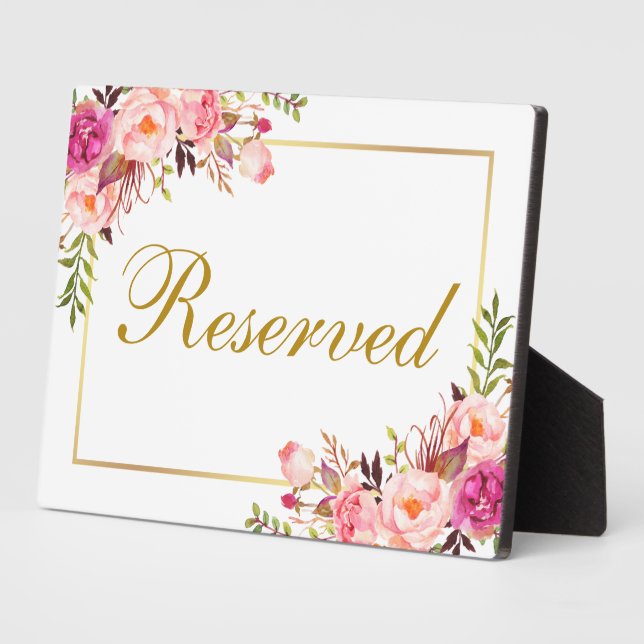 Blumenrosa Hochzeitskalender für Aquarellfarben Re Fotoplatte (Seite)