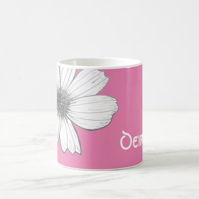 Blumenrosa Individuelle Name Kaffeetasse (Mittel)