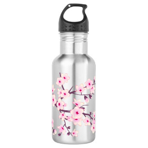 Blumenrosa Kirschblüten Trinkflasche