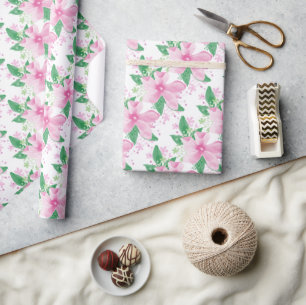 Blumenrosa Orchid Muster Geschenkpapier