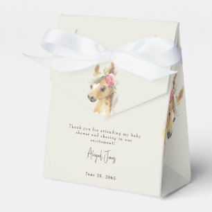 Blumenrosa Pony & Cow Babydusche Geschenkschachtel