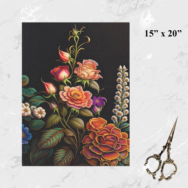 Blumenrosa Rose Bouquet Artwork Seidenpapier (Von Creator hochgeladen)