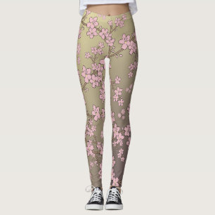 Blumenrosa Sakura Blume Leggings