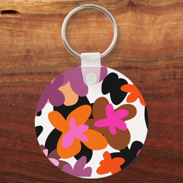 Blumenrosa Schlüsselanhänger (Rückseite)