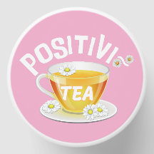 Blumenrosa Tee mit Positivi Sprichwort "Tea"