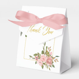 Blumenrosa und Gold Hochzeit danke Geschenkschachtel